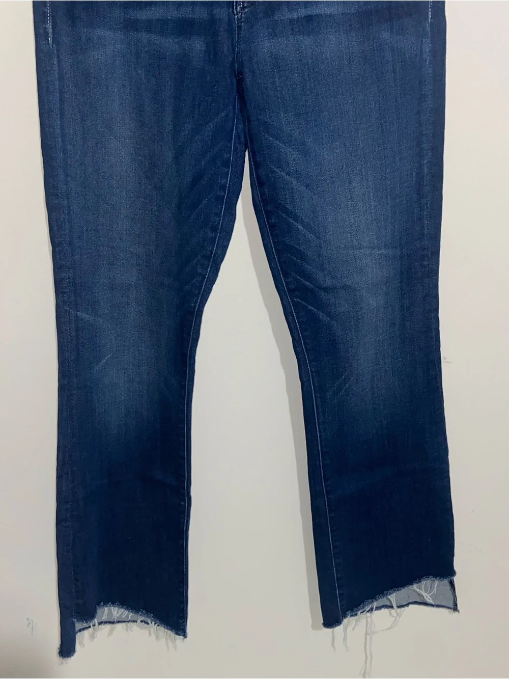 Mother Jeans Womens 26 Blue Insider Crop Step Fray Tongue And Chic USA Denim